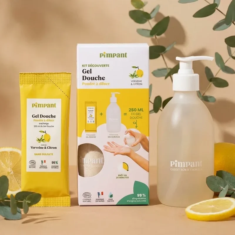 Kit Découverte Gel Douche en Poudre - Verveine & Citron - Pimpant