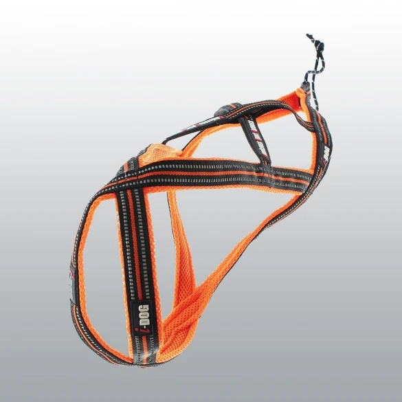Harnais Canicross X-back One orange / noir.