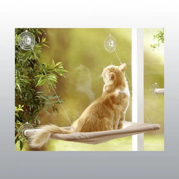 Hamac de fenêtre avec ventouses pour chat