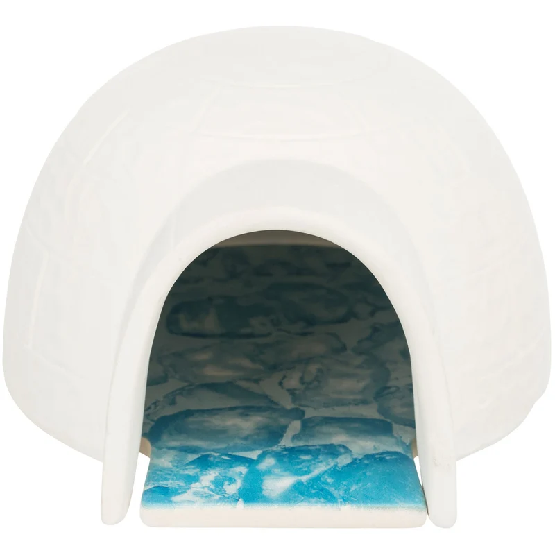 TRIXIE Igloo avec Plateau Rafraîchissant pour Hamster et Souris Céramique Blanc 13x9x15cm