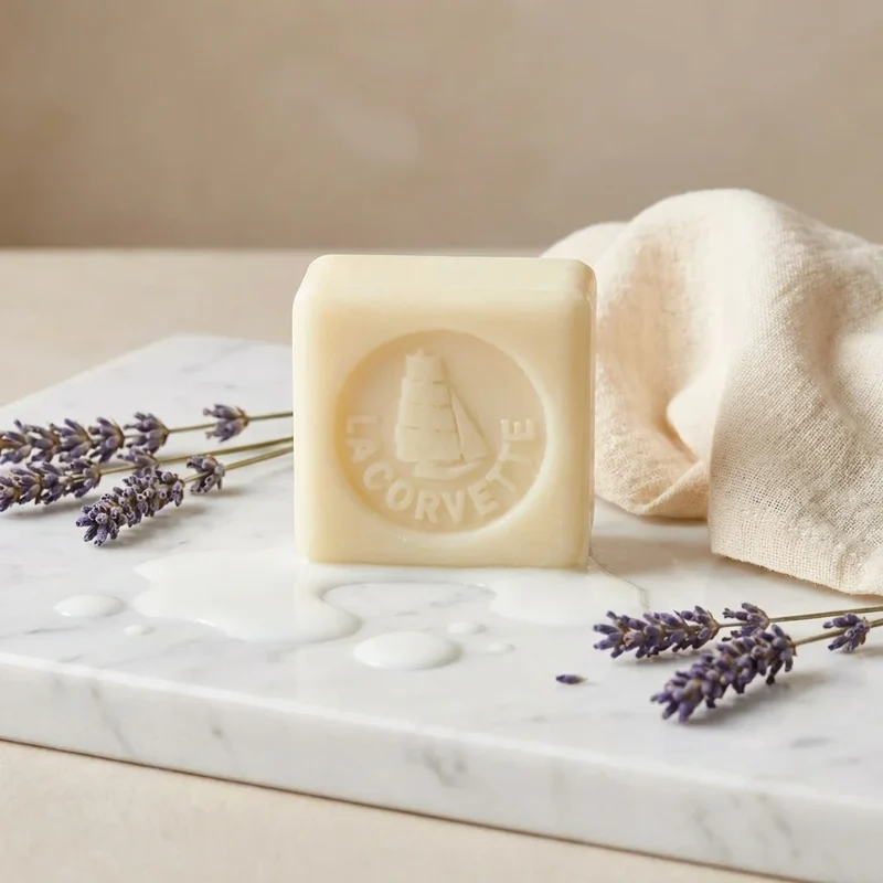 Savon de Marseille douceur bio - lait de chèvre - 100g - La Corvette