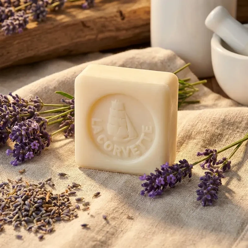 Savon de Marseille douceur bio - fleur de lavande - 100g - La Corvette