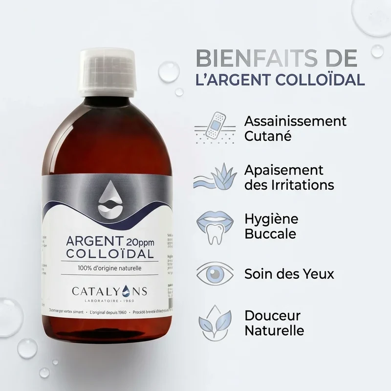 Argent Colloïdal 20ppm - Catalyons - 500ml