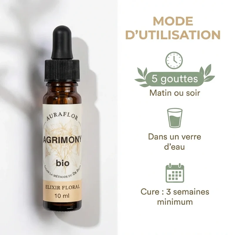 Fleur de Bach Agrimony bio - 10 ml - Dioter