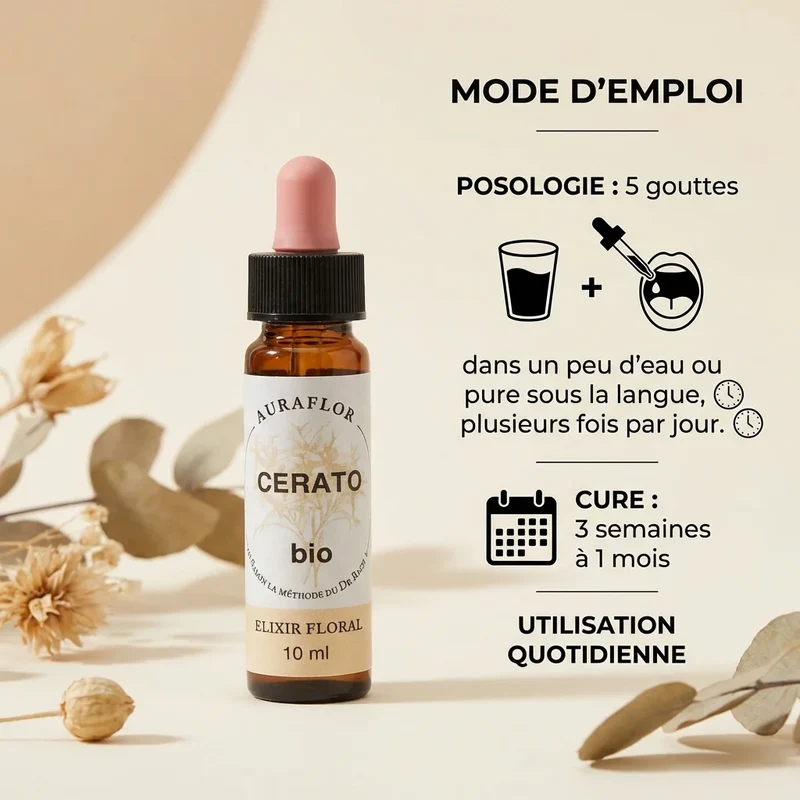 Fleur de Bach Cerato Bio - 10 ml - Dioter