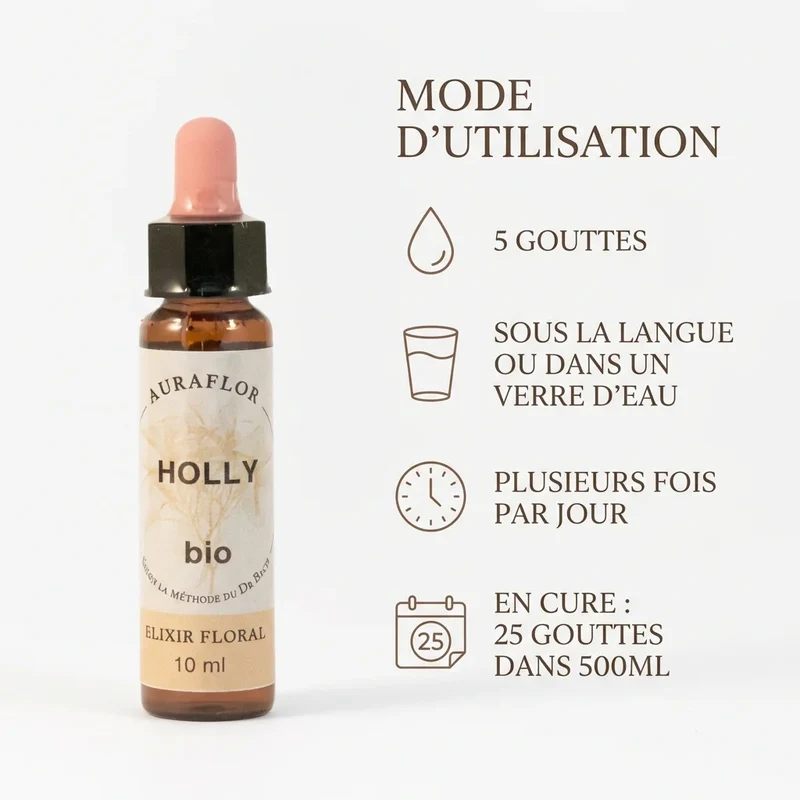 Fleur de Bach Houx bio - 10 ml - Dioter