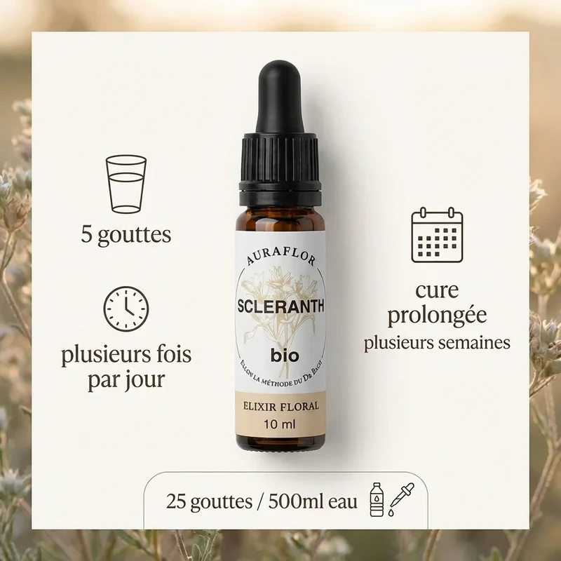 Fleur de Bach Scléranthe Bio - 10 ml - Dioter
