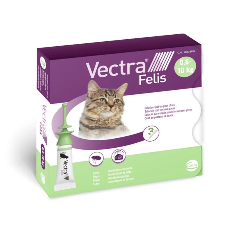VECTRA Pipettes antiparasitaires vétérinaires pour chiens 4-10 kg 3 pipettes