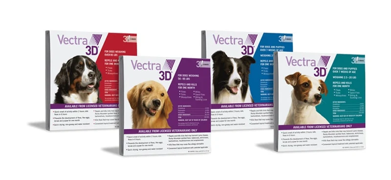 VECTRA Pipettes antiparasitaires vétérinaires pour chiens 4-10 kg 3 pipettes