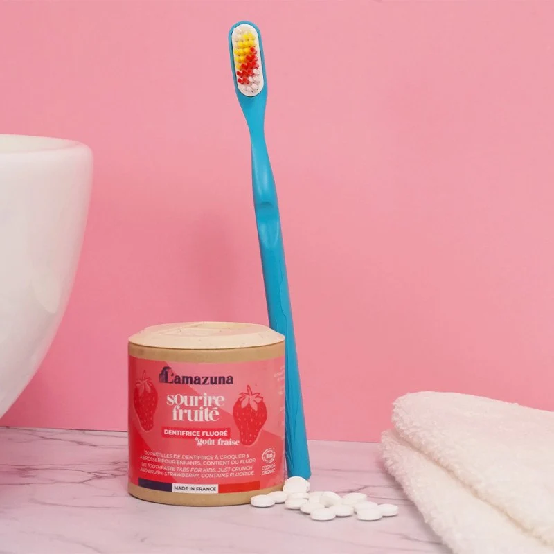 Dentifrice à Croquer Fraise Enfant - 120 pastilles - Lamazuna