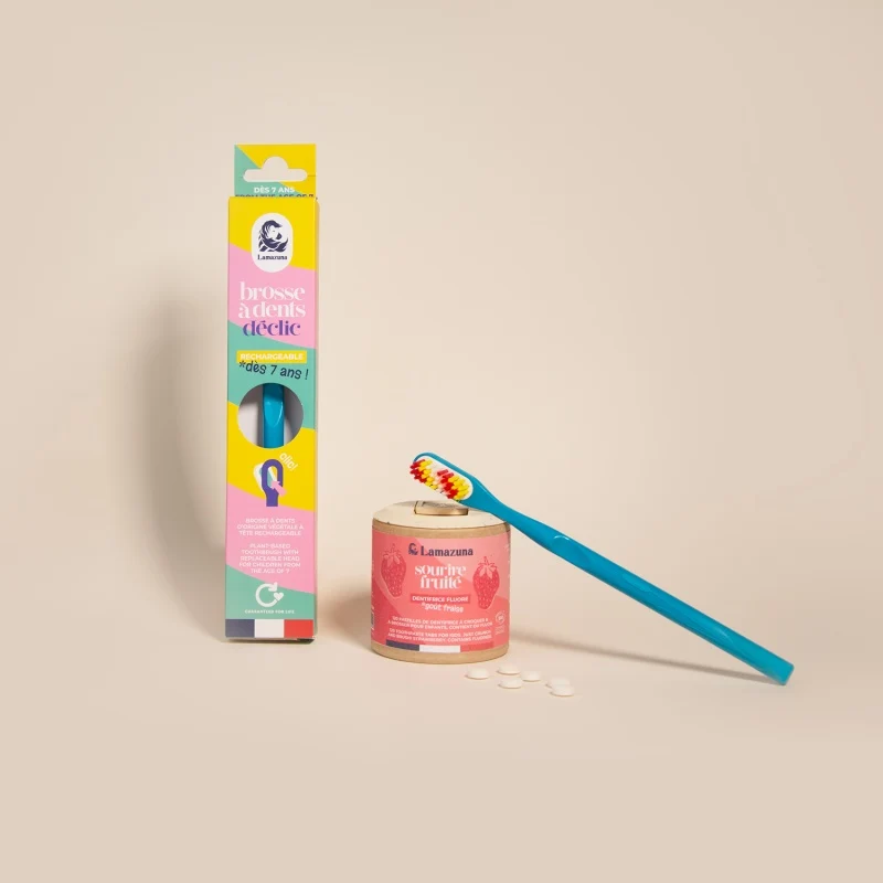 Dentifrice à Croquer Fraise Enfant - 120 pastilles - Lamazuna