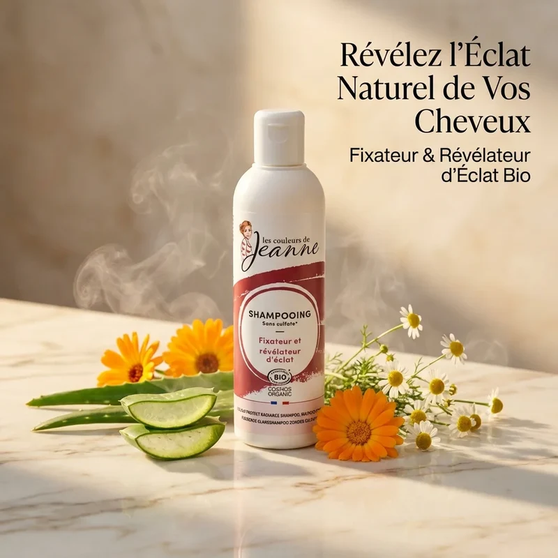 Shampoing Fixateur & Révélateur d'Éclat Bio - 230 ml - Les Couleurs de Jeanne