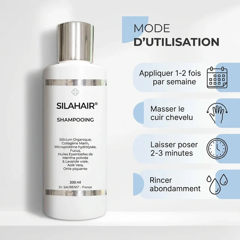Silahair Shampoing Anti-chute & Croissance 200 ml - Labo Santé Silice