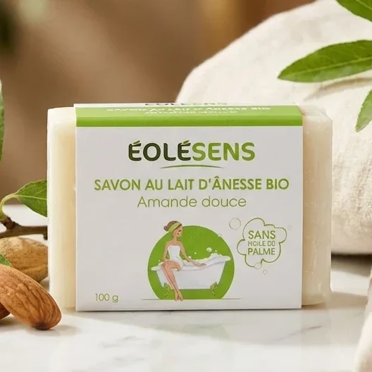 Savon Lait d'ânesse Amande douce bio - 100 g - Eolesens