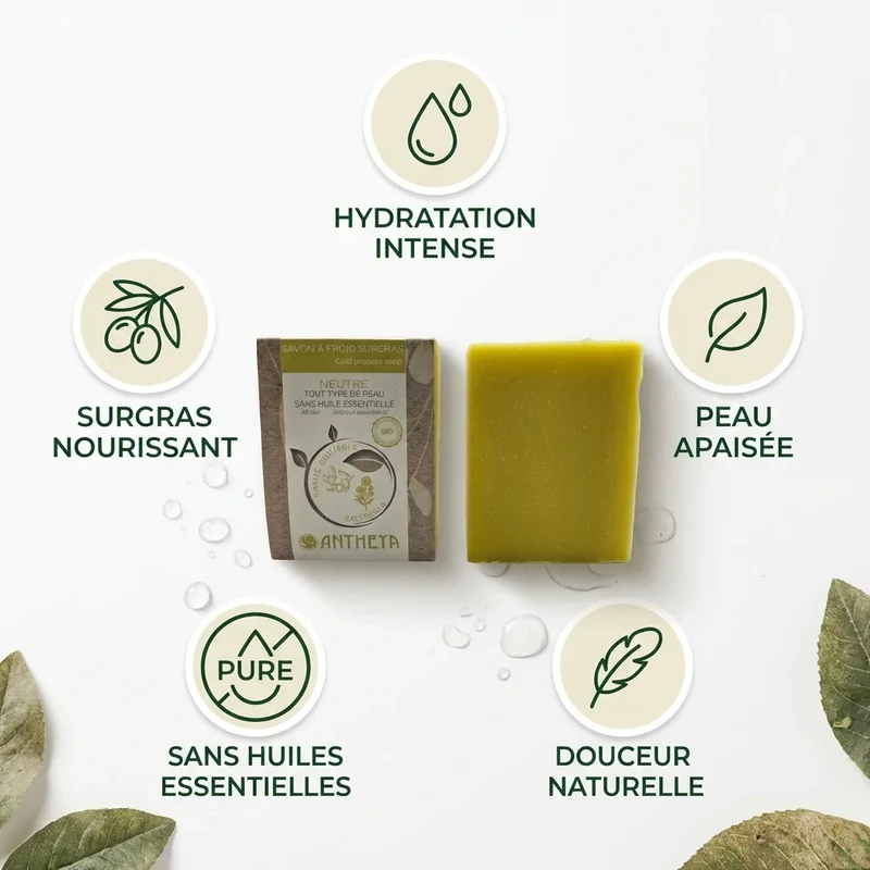 Savon neutre (peaux fragiles) - 100 g - Antheya