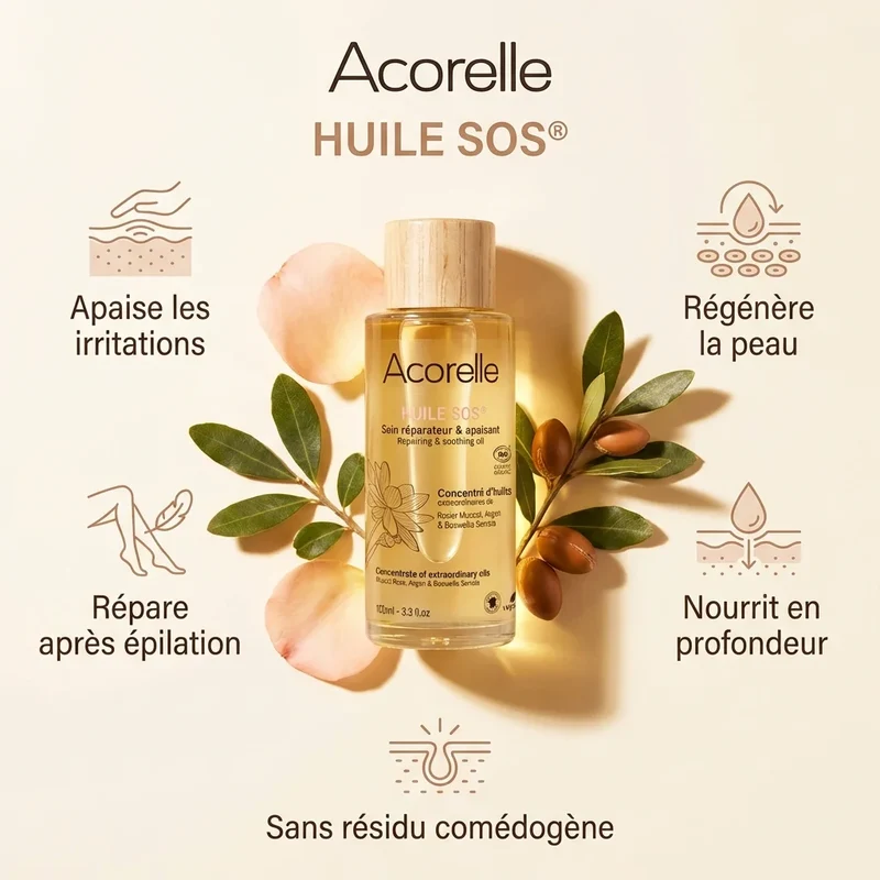 Huile Sos Apaisante Bio - 100 Ml - Acorelle