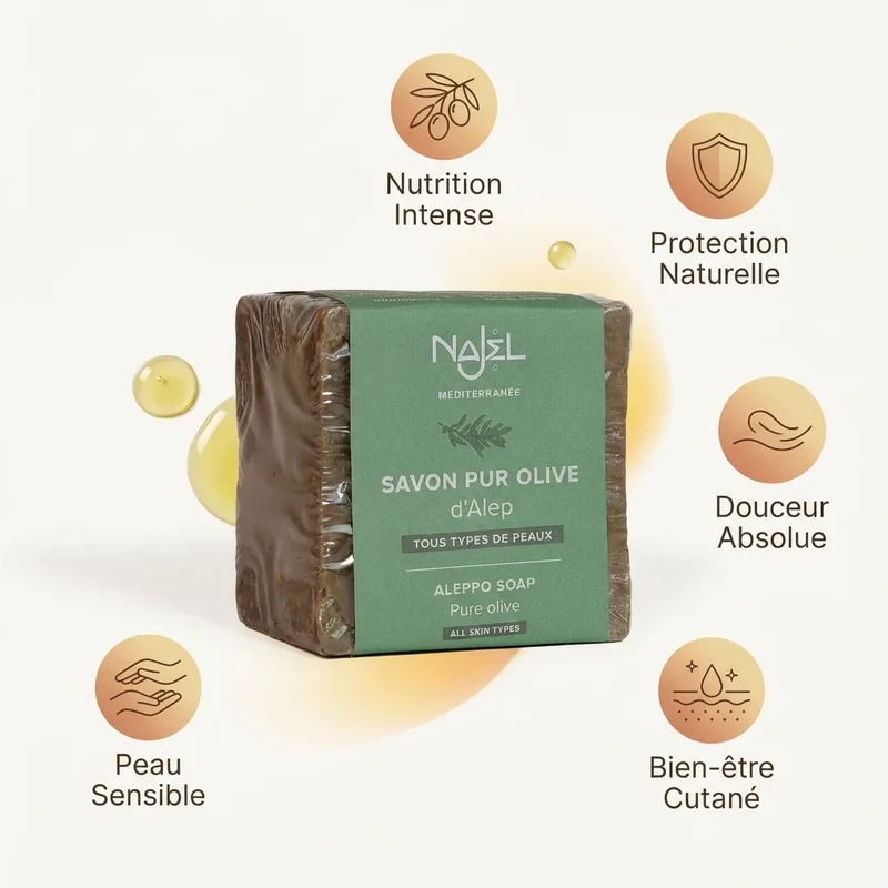 Savon d'Alep 100% Huile d'Olive - Najel - 190 g