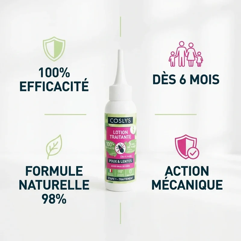 Lotion traitante poux Bio - 100 ml - Coslys