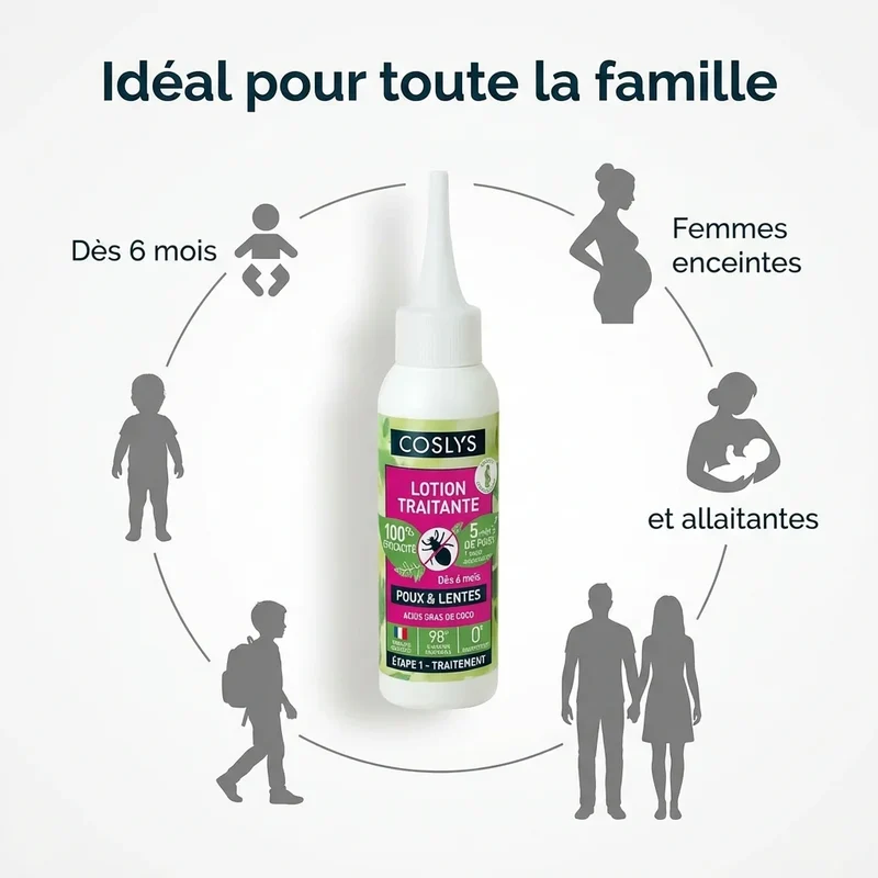 Lotion traitante poux Bio - 100 ml - Coslys