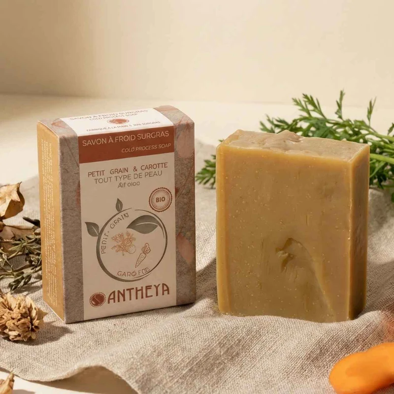Savon Petit Grain Bigarade Carotte - Peaux Sensibles - Antheya
