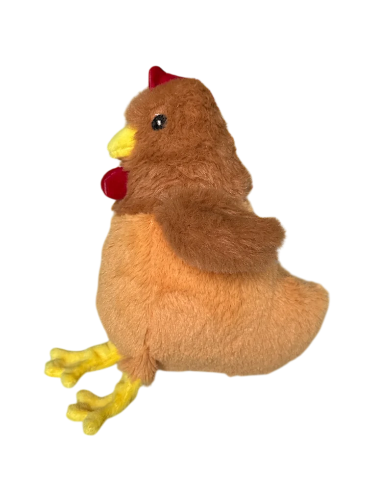 ZOOMALIN Jouet peluche forme coq orange tête marron 20cm
