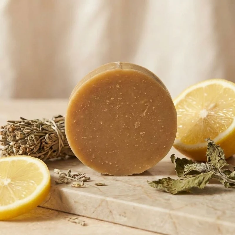 Après-shampoing solide - Lait de chèvre, Citron & Patchouli - Antheya