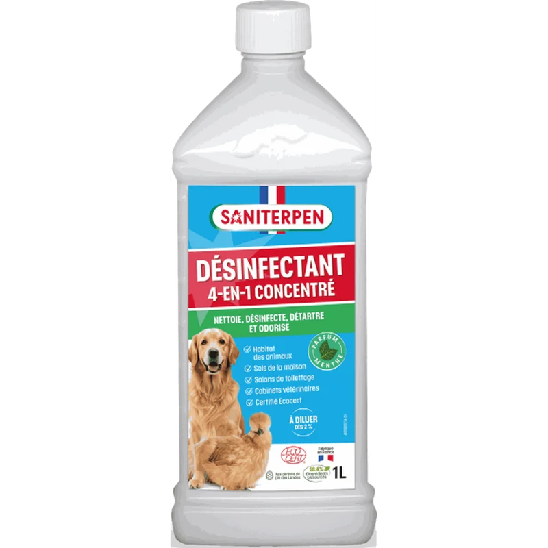 SANITERPEN Détergent Désinfectant Parfumant Eau Vive 1L
