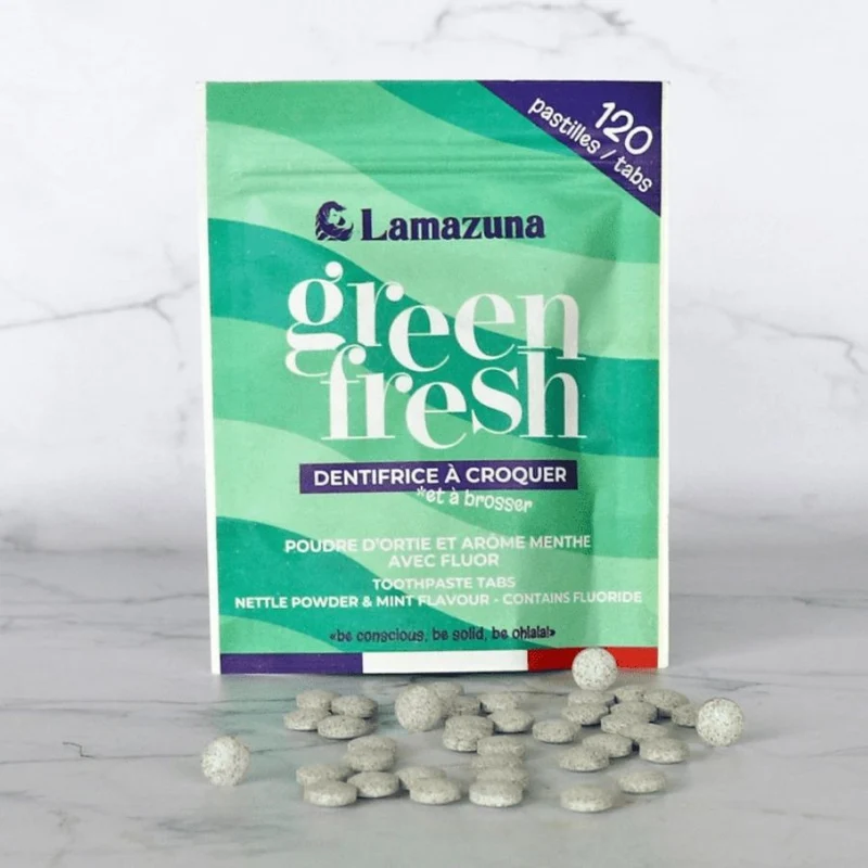 Dentifrice à Croquer Green Fresh - 120 pastilles - Lamazuna