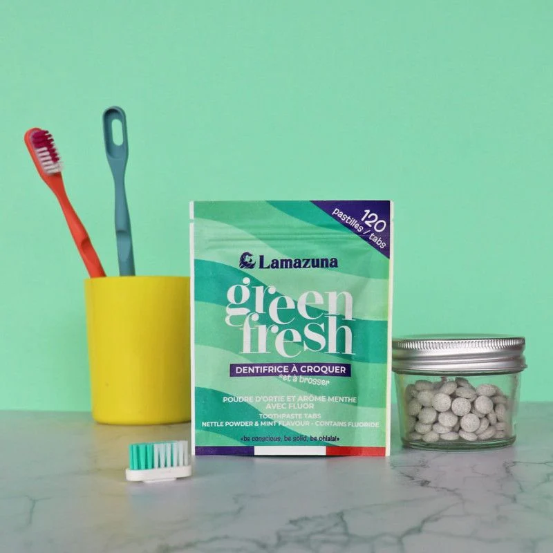 Dentifrice à Croquer Green Fresh - 120 pastilles - Lamazuna
