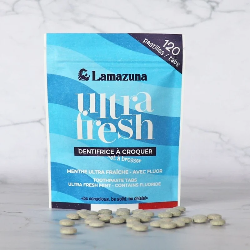 Dentifrice à Croquer Ultra Fresh - 120 pastilles - Lamazuna