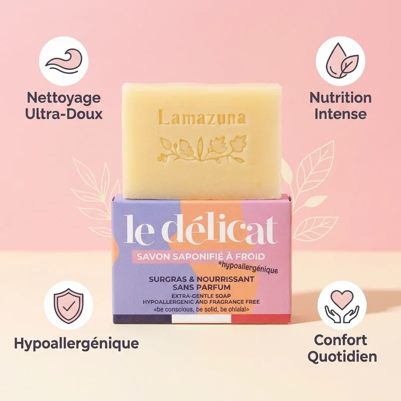 Savon le Délicat - Hypoallergénique - Lamazuna