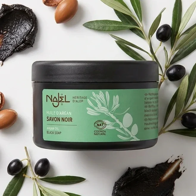 Savon Noir à l'Huile d'Argan Bio - 180 g - Najel