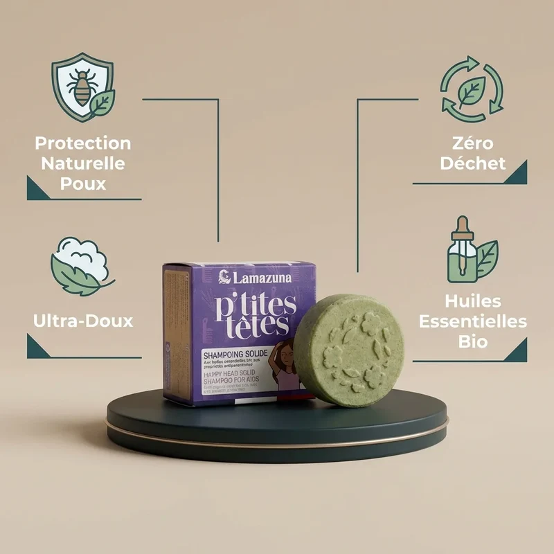 Shampoing solide pour enfants - P'tites Têtes - Lamazuna