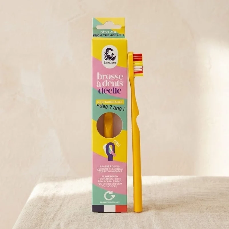 Brosse à dents pour enfant rechargeable - Jaune - Lamazuna