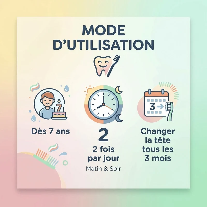 Brosse à dents pour enfant rechargeable - Jaune - Lamazuna