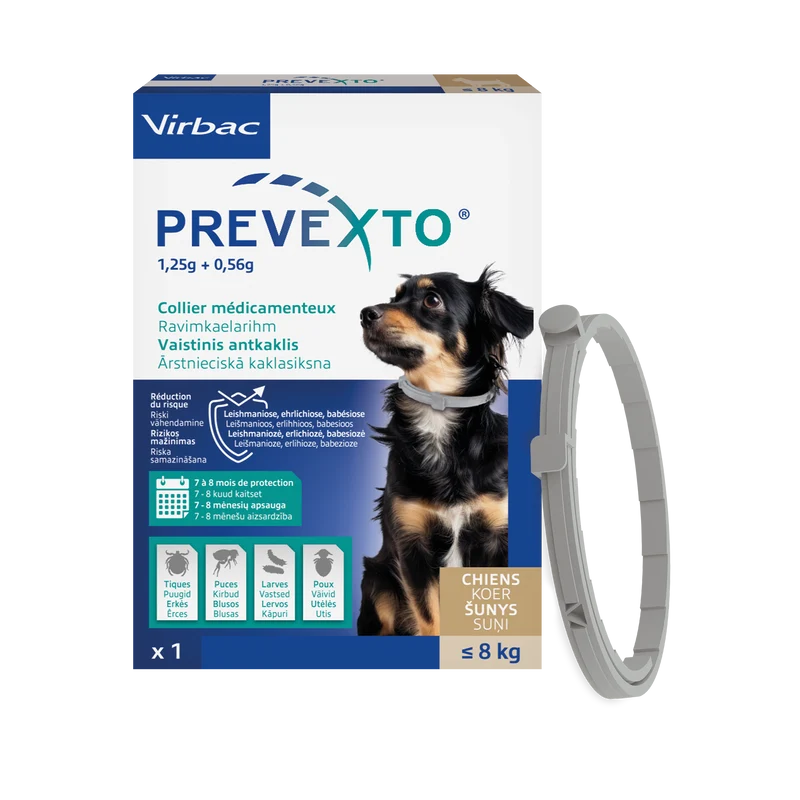 Prevexto collier médicamenteux antiparasitaire chien