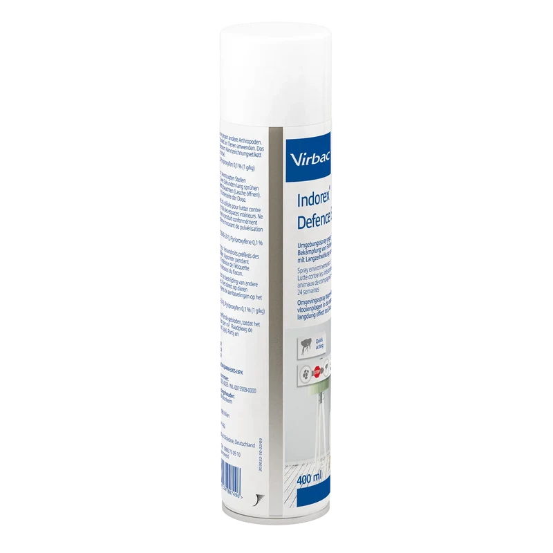 Indorex® Defence Spray Virbac anti-puces pour l'habitat chien, chat