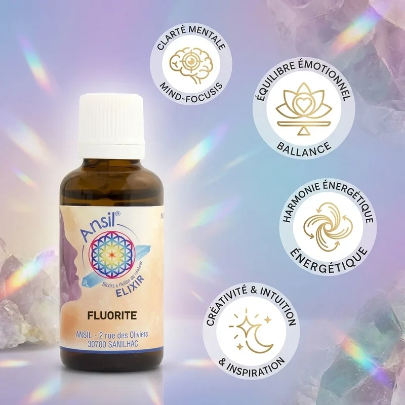 Fluorite Elixir de cristal - 30 ml - Ansil