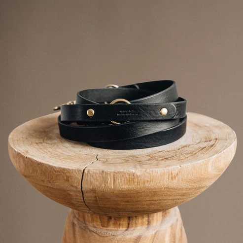 Laisse fine pour chien en cuir ajustable Lasso Air Band & Roll