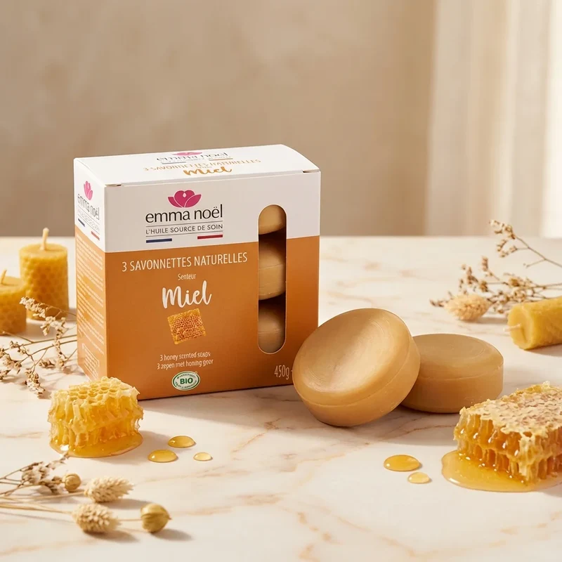 Savonnettes Miel Bio - 3 x 150 g - EMMA NOËL