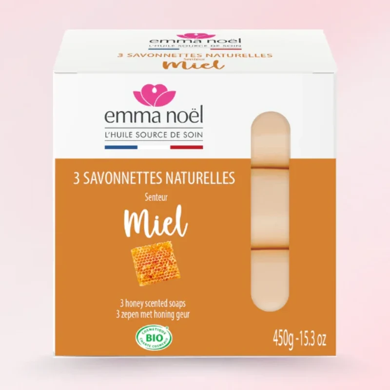 Savonnettes Miel Bio - 3 x 150 g - EMMA NOËL