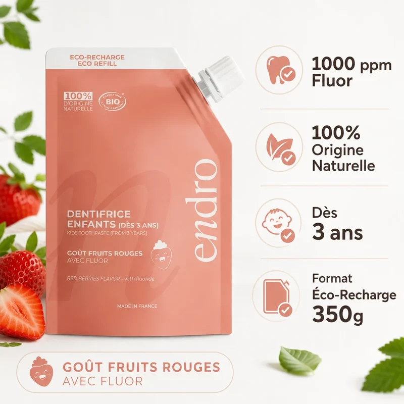 Recharge dentifrice fruits rouges - 350g - Endro