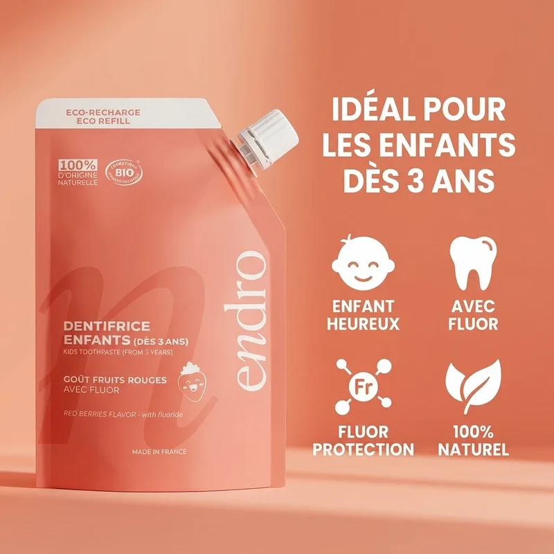 Recharge dentifrice fruits rouges - 350g - Endro