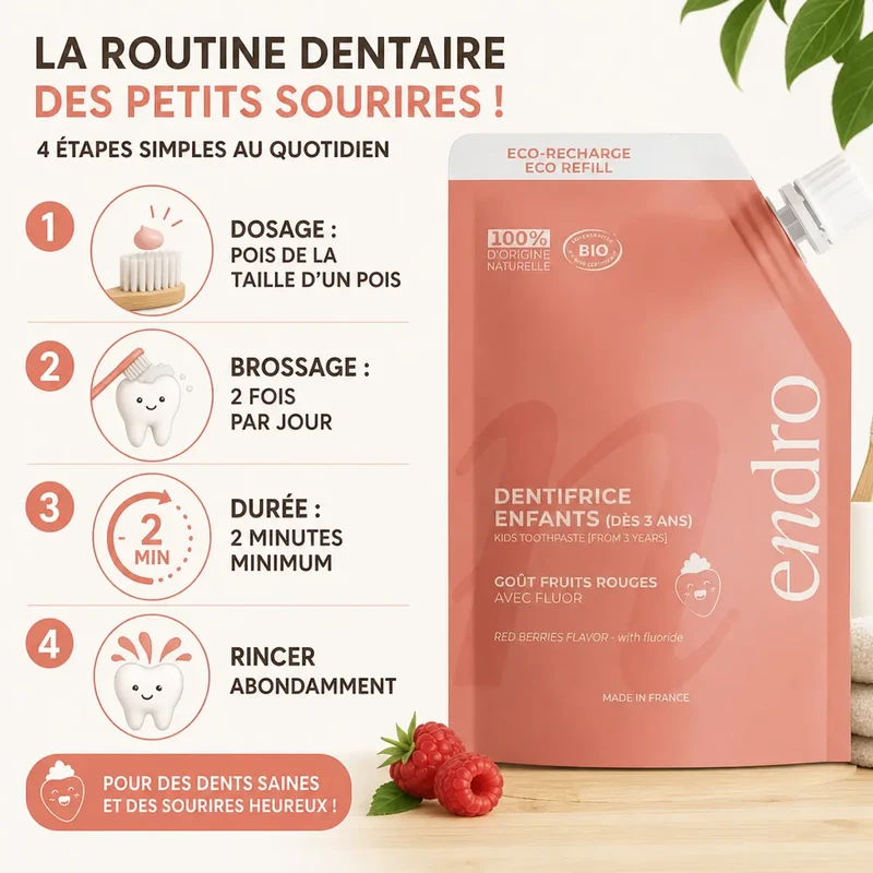 Recharge dentifrice fruits rouges - 350g - Endro