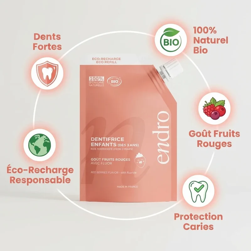 Recharge dentifrice fruits rouges - 350g - Endro
