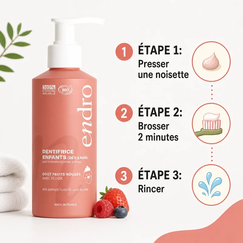 Dentifrice Enfants Fruits Rouges - 175g - Endro