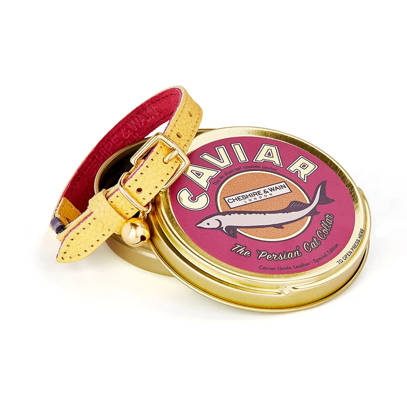 Collier pour chat en cuir Persian Caviar
