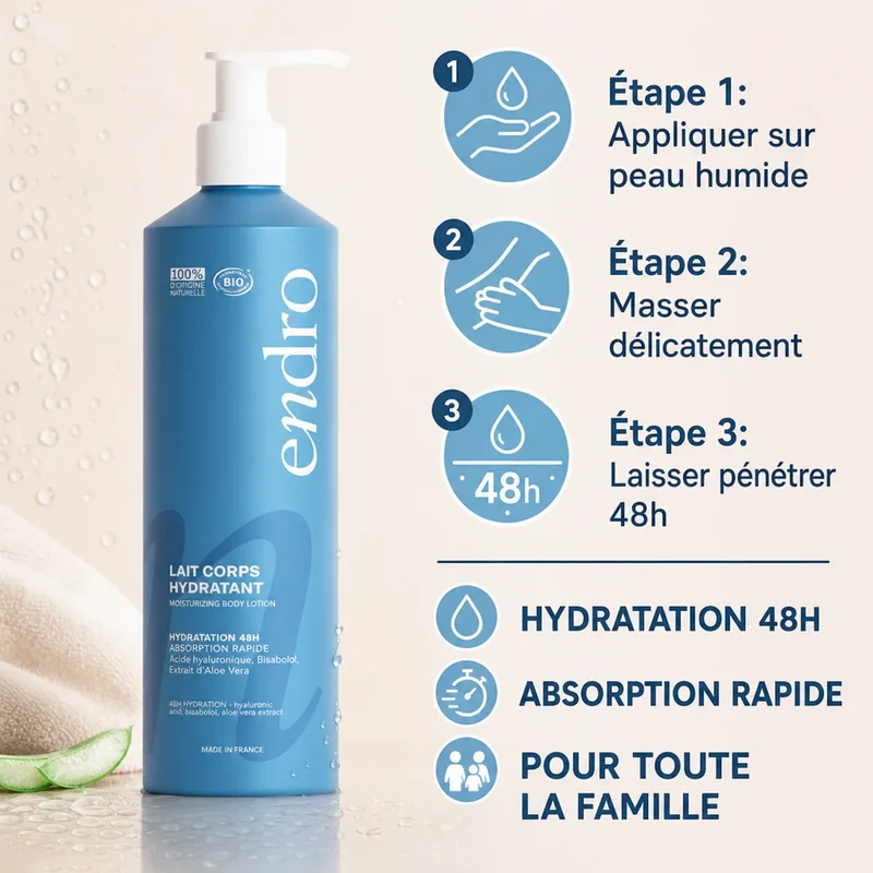 Lait corps hydratant - 400ml - Endro