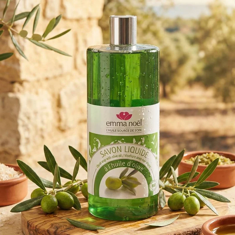 Savon liquide Huile d'Olive bio - 1 L - Emma Noël