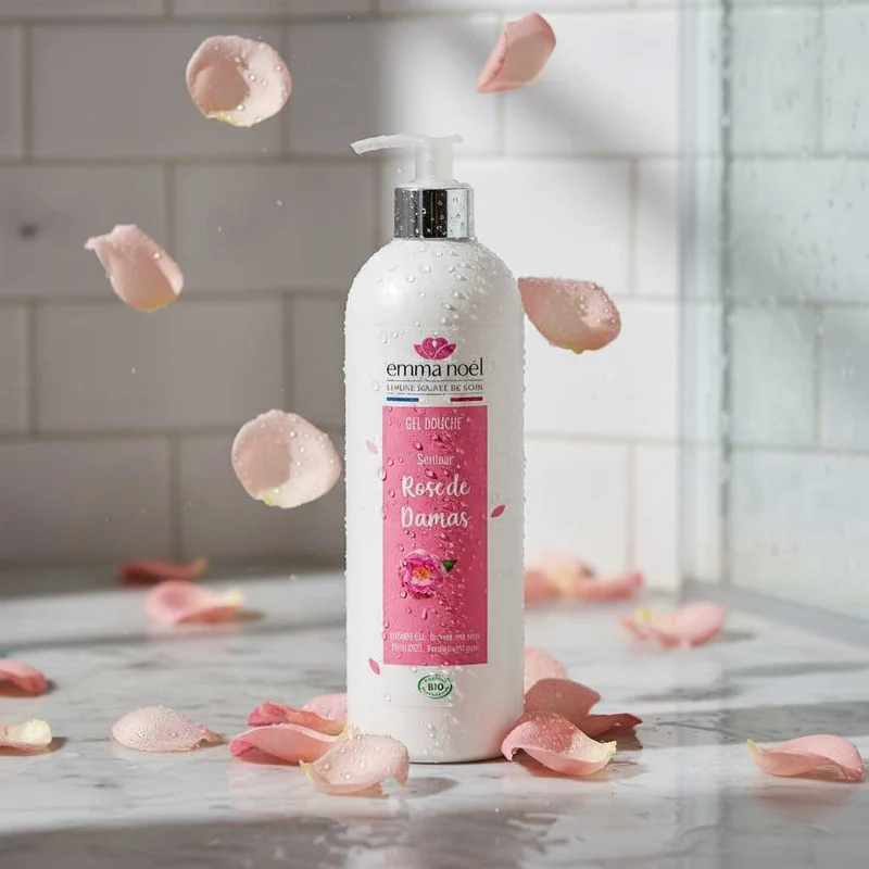 Gel douche Rose de Damas Bio - 1L - Emma Noël